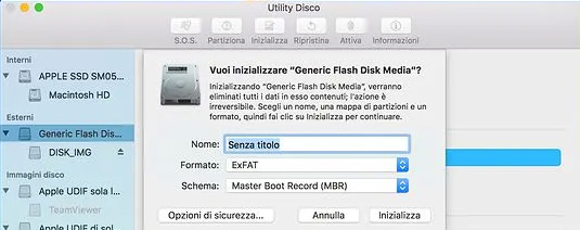 Formattazione Mac